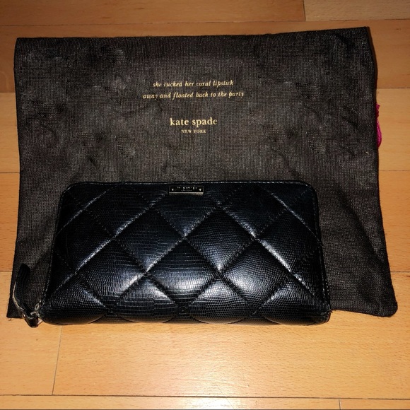 kate spade Handbags - Kate Spade Black Quilted Wallet